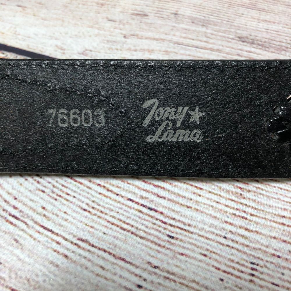 Tony Lama Belt with Navajo Silver Buckle Sz 32 - Picture 8 of 8